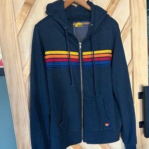 Aviator nation Navy Blue Striped sweatshirt